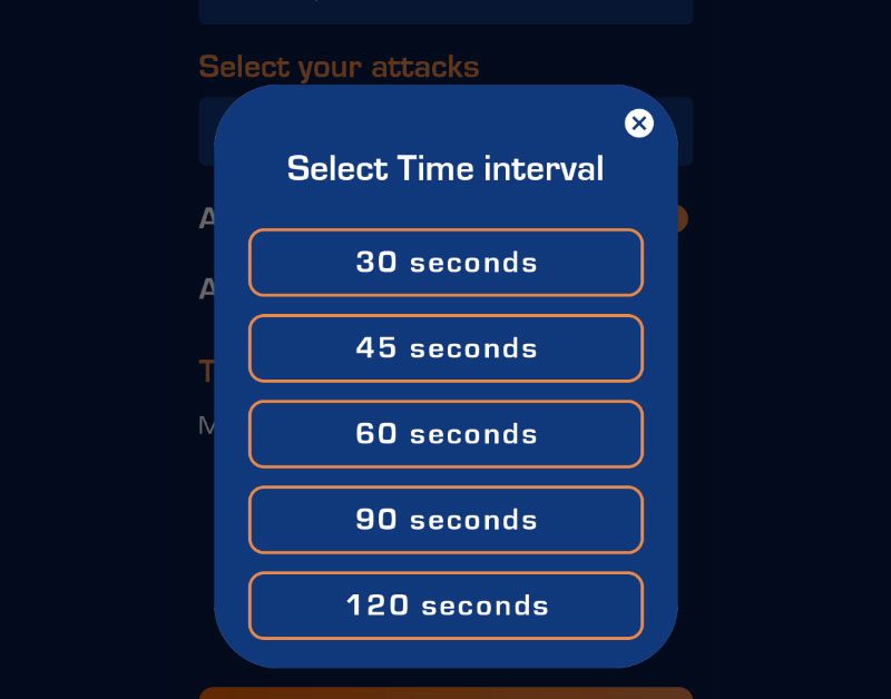 Select Time interval